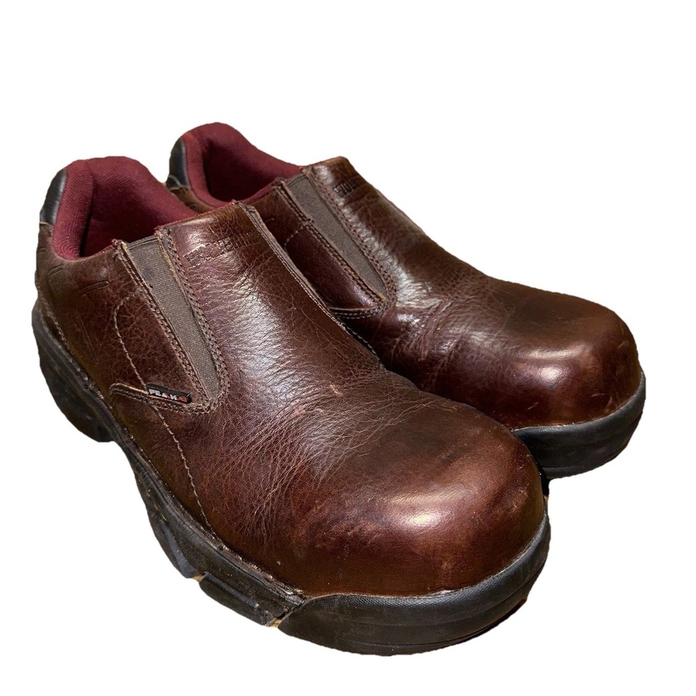 Wolverine Falcon Brown‎ Leather Composite Toe Slip-On Work Shoe W08397 Men's 10M - Picture 2 of 12